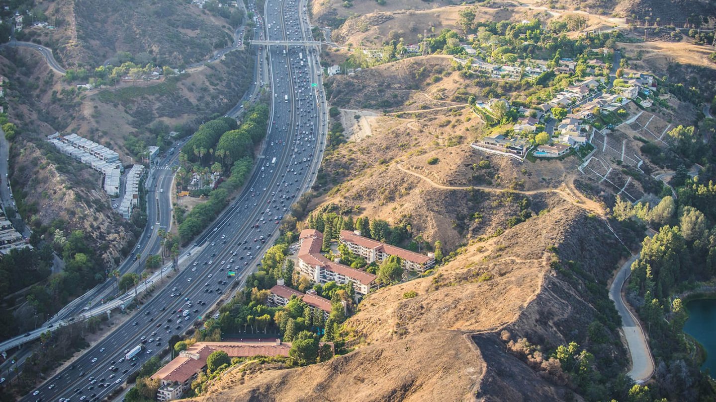 Los Angeles skyline at dusk